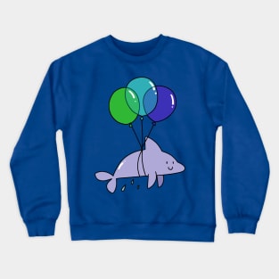 Dolphin with Balloons Crewneck Sweatshirt